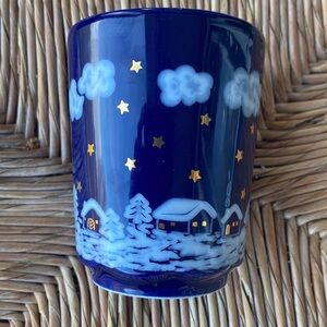 Waechtersbach W Germany Winter Dreams Mug Gold Winter German Collectible Vintage